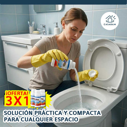 3 x 1 Limpiador de Drenaje - Solución rápida y limpia - Destapa en minutos sin salpicaduras