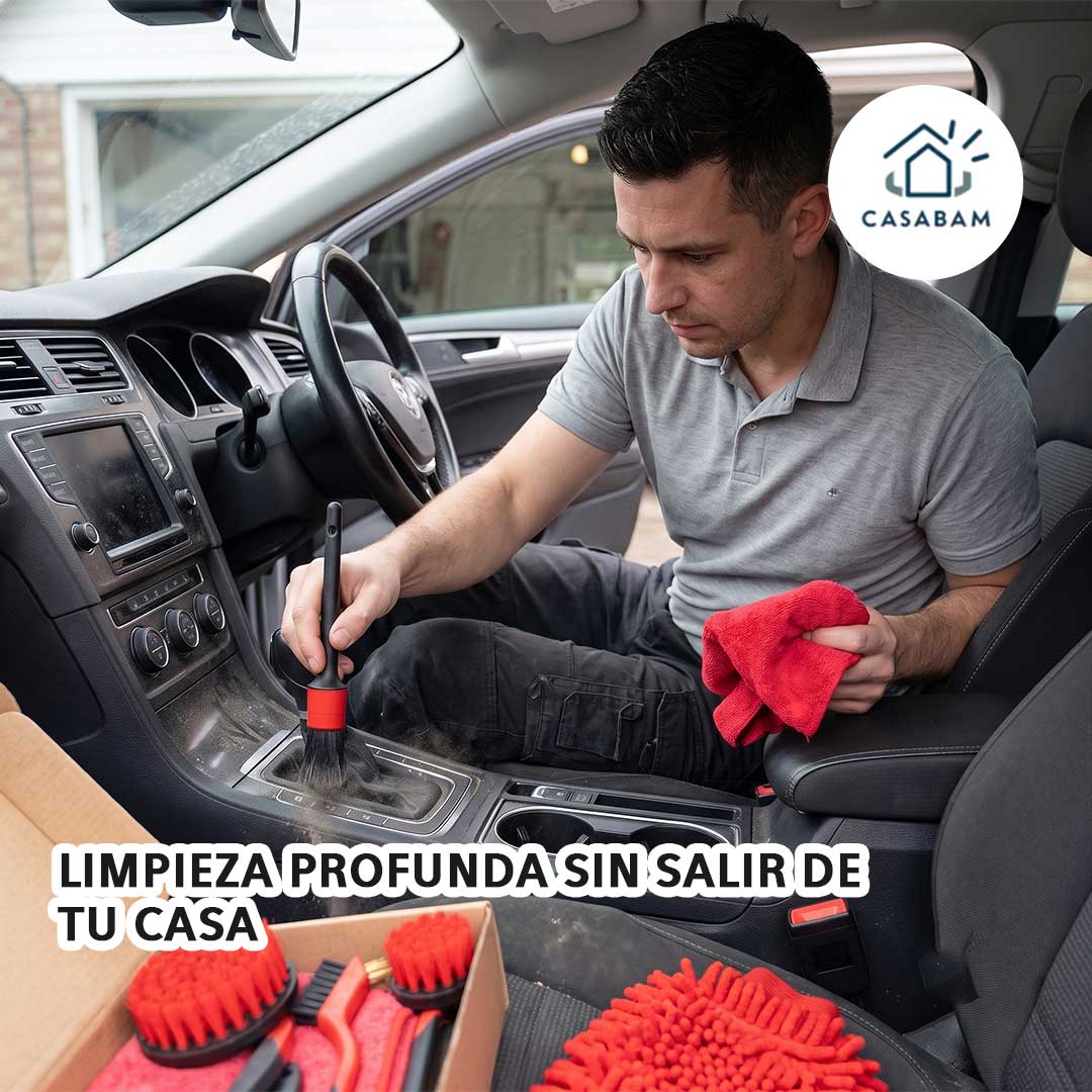 Limpieza De Auto Kit de 16 Piezas - Limpieza completa de auto interior y exterior - Deja de pagar autolavados para siempre