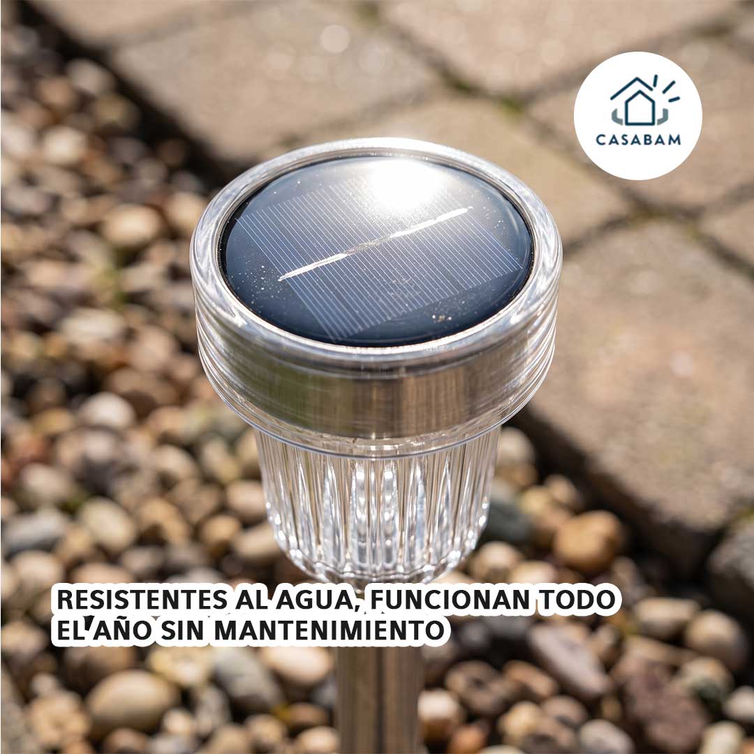 Luces Solares LED para Jardín – Una sola carga del sol e Ilumina toda la noche sin gastar un peso extra de luz