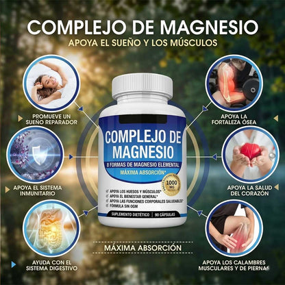 Magnesium Complex – Recuperación muscular diaria – Mejora la calidad de tu sueño y despierta con sensación real de descanso cada mañana