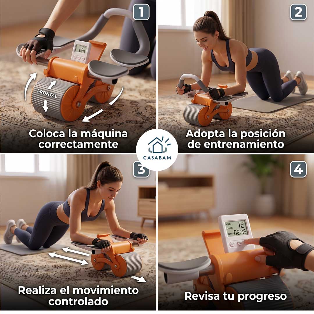 Máquina Abdominal Multifuncional - Ejercita tu abdomen sin molestias en las muñecas