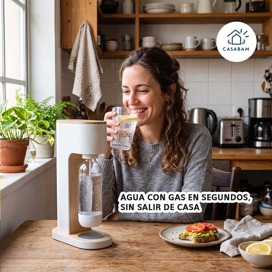 Máquina Gasificadora de Agua - Convierte agua en bebida con gas al instante - Agua con gas lista en segundos