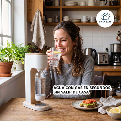 Máquina Gasificadora de Agua - Convierte agua en bebida con gas al instante - Agua con gas lista en segundos