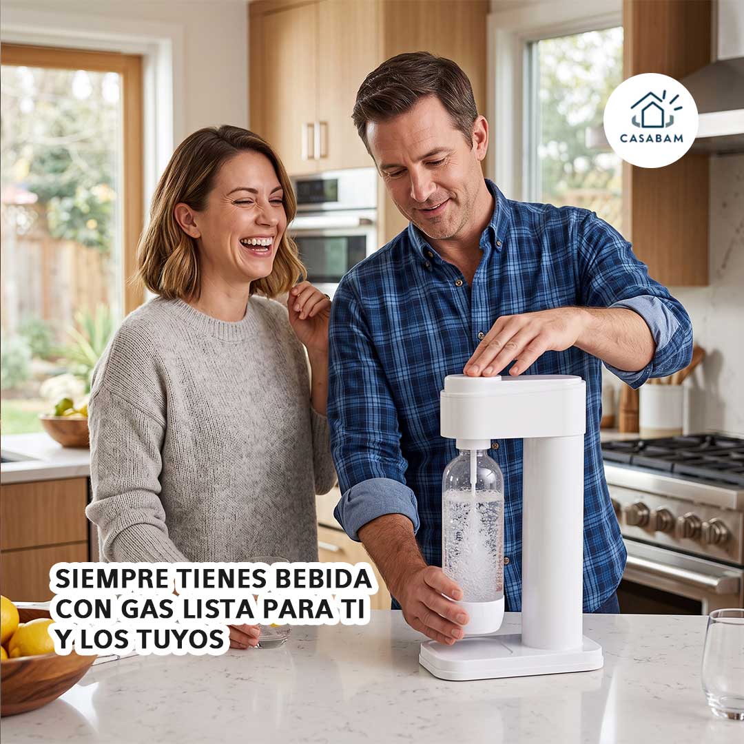 Máquina Gasificadora de Agua - Convierte agua en bebida con gas al instante - Agua con gas lista en segundos