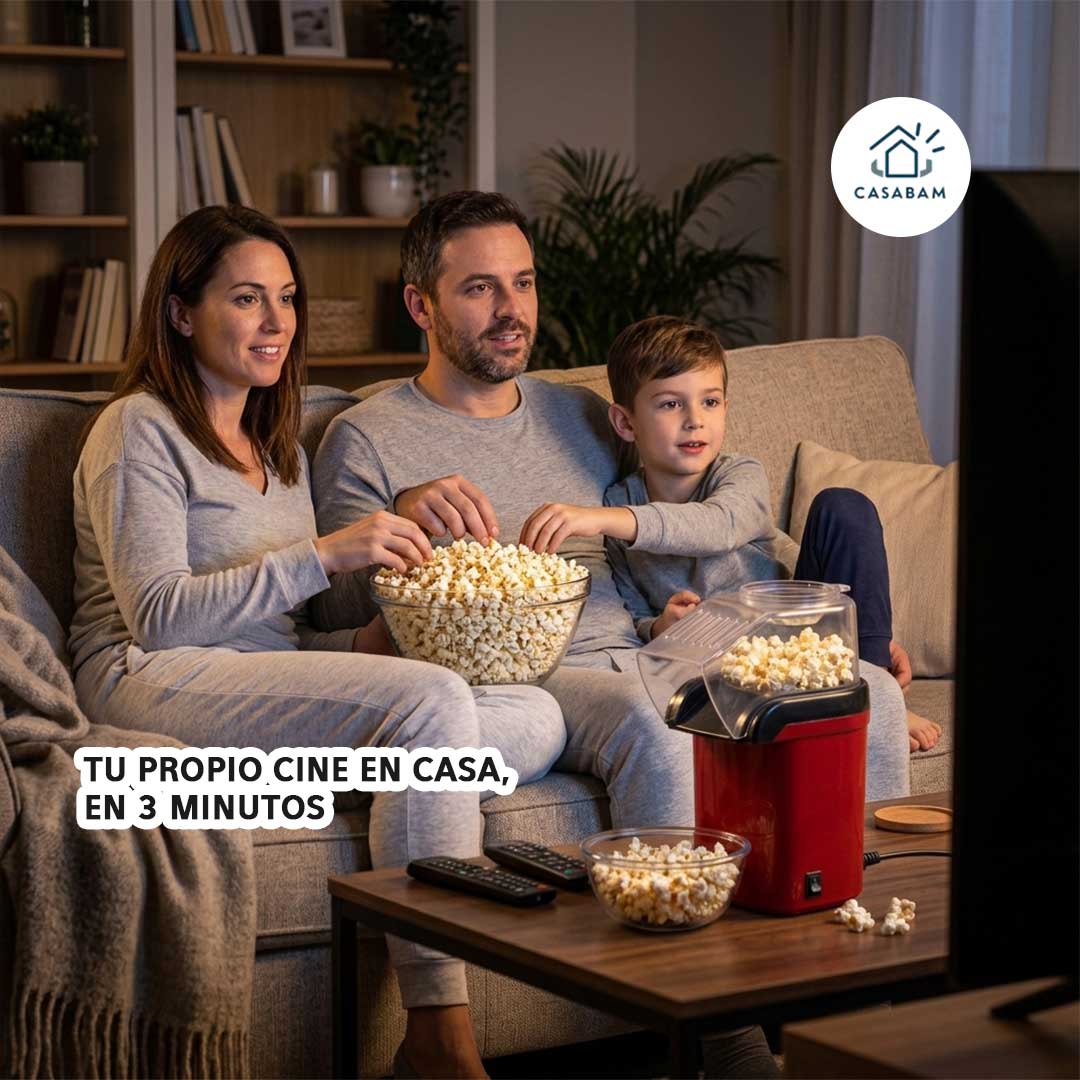 Máquina de Palomitas - Sopla aire caliente para cocinar el maíz sin grasa - En minutos tienes palomitas sabrosas