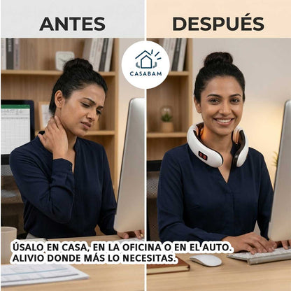 Masajeador Cervical - Descontractura el cuello y la espalda con calor y vibración desde la comodidad del hogar.