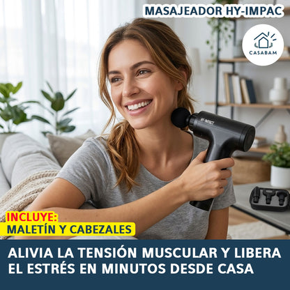 Masajeador Percusivo HY-Impact RelaxPro –  Reduce la tensión muscular y libera el estrés en minutos desde casa