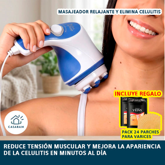 Masajeador Relajante  y elimina Celulitis – Relajación Muscular Profesional - mejora la apariencia de la celulitis en minutos al día