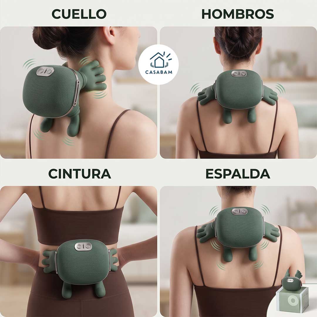 Masajeador con Dedos - Para cuello, hombros y espalda baja - Un solo aparato para las 3 zonas que más te pesan