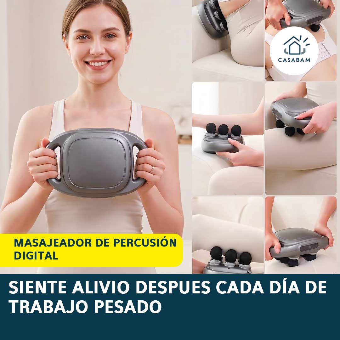 Masajeador de Percusión Digital – Relaja los músculos con masaje profundo en casa