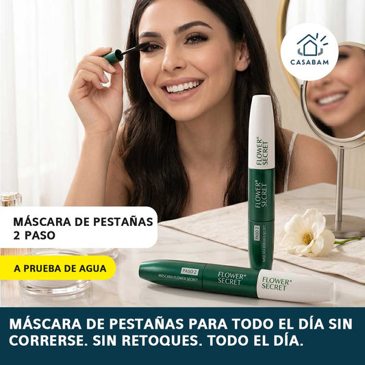Máscara de Pestañas para Todo el Día - Fija el maquillaje de pestañas desde la mañana hasta la noche sin retoques - Resistente al agua