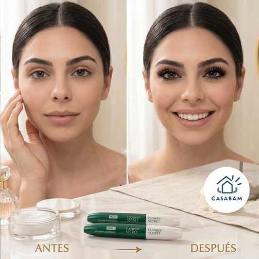 Máscara de Pestañas para Todo el Día - Fija el maquillaje de pestañas desde la mañana hasta la noche sin retoques - Resistente al agua