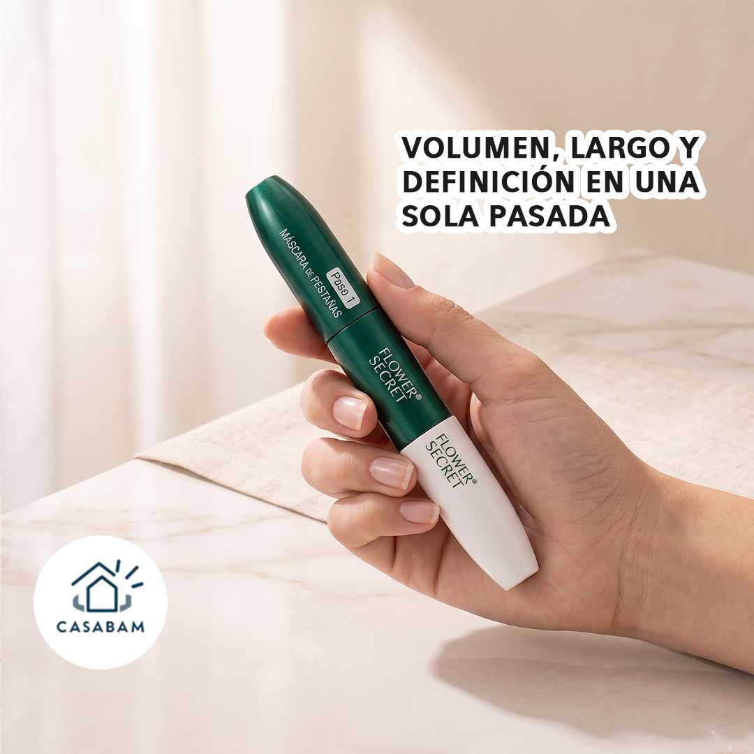 Máscara de Pestañas para Todo el Día - Fija el maquillaje de pestañas desde la mañana hasta la noche sin retoques - Resistente al agua