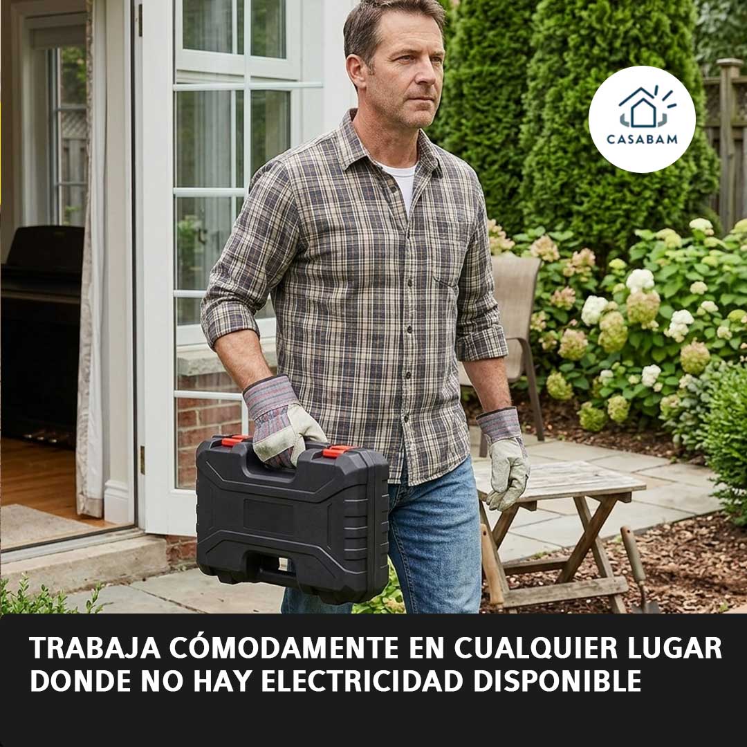 Mini Motosierra Recargable – Corte eficiente en exteriores – Trabaja cómodamente incluso donde no hay electricidad
