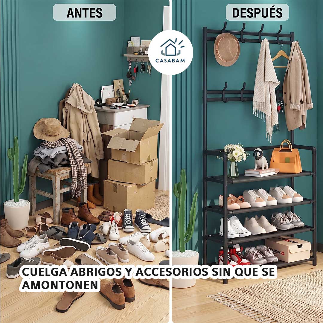 Organizador 4 Nivel - Ordena tu ropa, zapatos y accesorios en un solo mueble y dile adiós al desorden hoy mismo