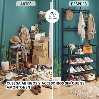 Organizador 4 Nivel - Ordena tu ropa, zapatos y accesorios en un solo mueble y dile adiós al desorden hoy mismo