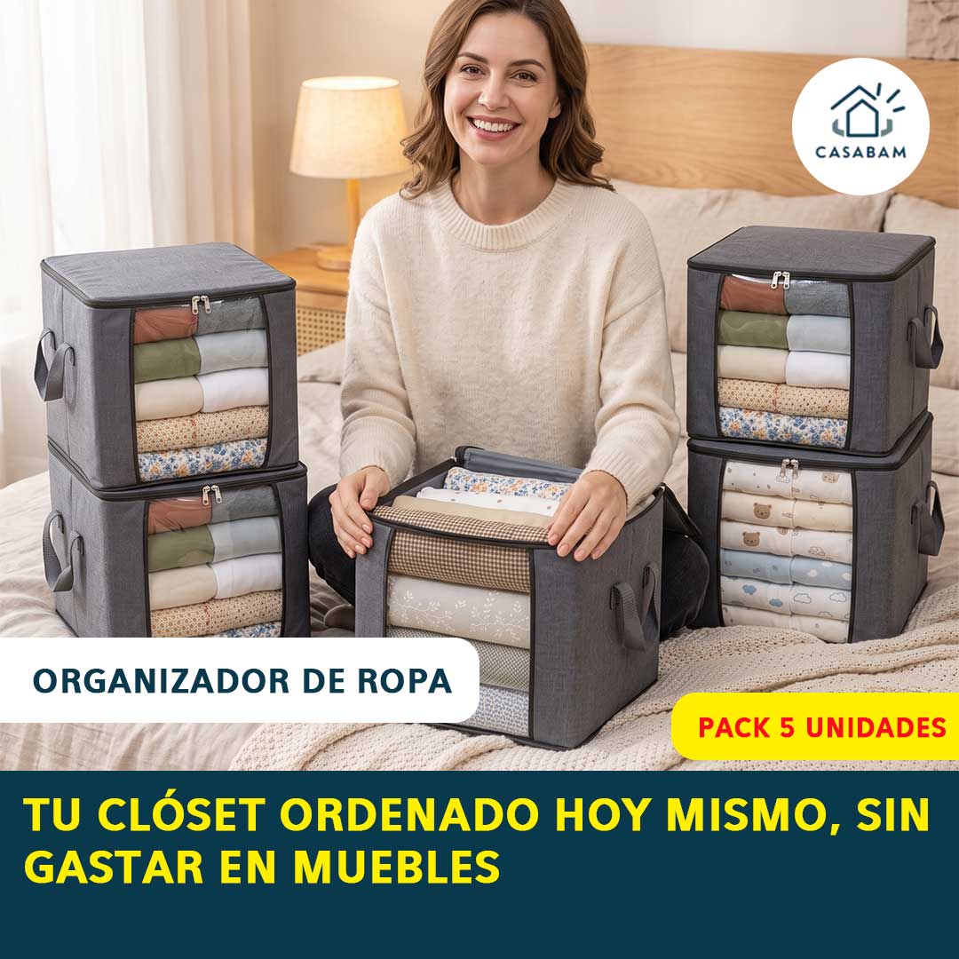 Organizador de ropa - Libera espacio en las repisas - Un clóset ordenado hoy mismo, sin gastar en muebles