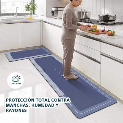 Pack 2 Alfombras anti caídas - Suave, Firme y Fácil de Limpiar - El detalle que le faltaba a tu cocina