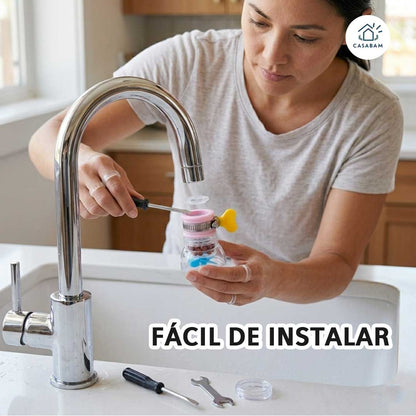Pack 2 Filtro con extensor de grifo que purifica el agua sin cambiar la instalación - Protege a tu familia del agua contaminada