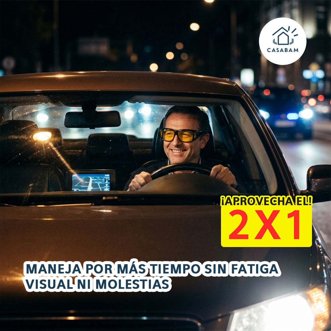 Pack 2 Gafas Polarizadas  – Protegen tu vista al manejar – Conduce con mayor claridad de día y de noche