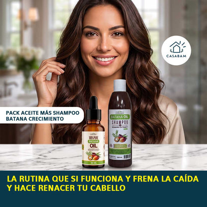 Pack Aceite + Shampoo Batana Crecimiento - Activa y sella -  El ritual natural que frena la caída y despierta el crecimiento