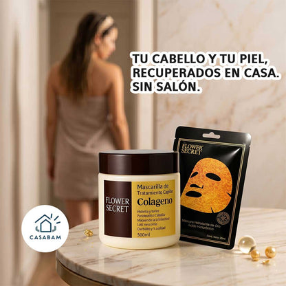 Pack Reparación & Hidratación - Reconstruye el cabello dañado e hidrata tu rostro a fondo - Brillo y suavidad de adentro hacia afuera