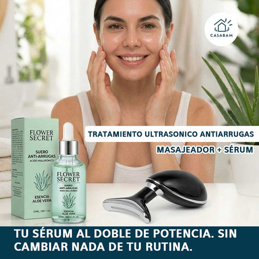 Pack Ultrasonico - Masajeador con calor magnético que maximiza la absorción de activos cosméticos - Haz que tu crema o sérum penetre el doble