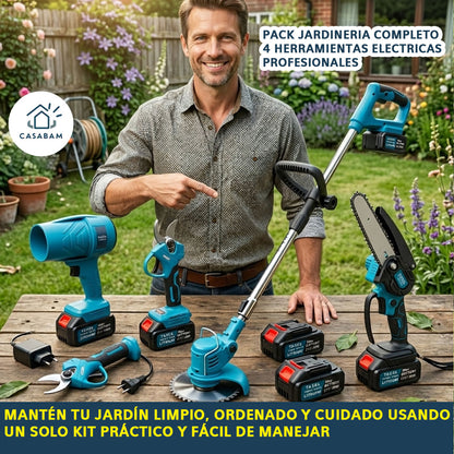 Combo Jardinería Eléctrico 4 en 1 – Trabajo Rápido y Cómodo – Arregla todo tu jardín con menos esfuerzo