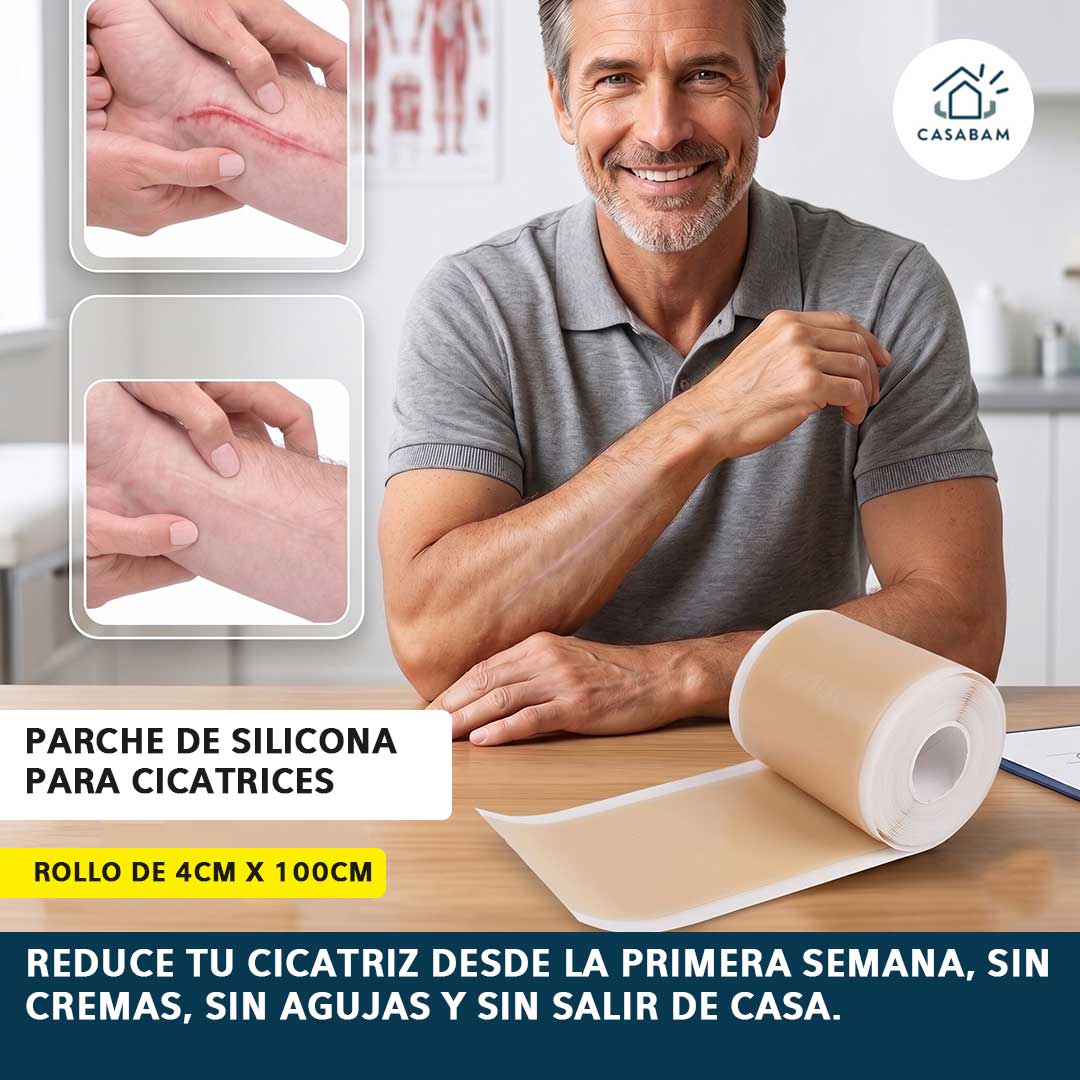 Parche de silicona para cicatrices - Reduce cicatrices queloides sin cremas ni procedimientos invasivos