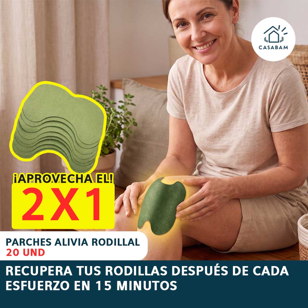 Parches Alivia Rodilla - Reduce el dolor y la inflamación de rodilla - Siente el alivio, sin pastillas ni cremas