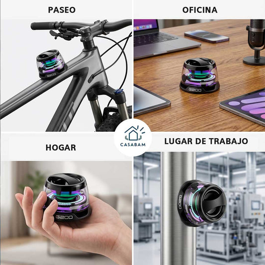 Mini Parlante Magnético Bluetooth LED – Audio portátil manos libres – Lleva tu música a viajes y salidas sin cargar equipos grandes