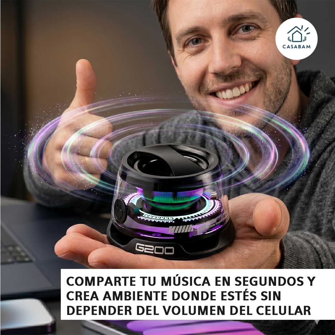 Mini Parlante Magnético Bluetooth LED – Audio portátil manos libres – Lleva tu música a viajes y salidas sin cargar equipos grandes