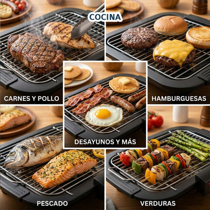 Parrilla Eléctrica para Asados – Sin humo – Disfruta parrilladas en casa sin carbón ni complicaciones