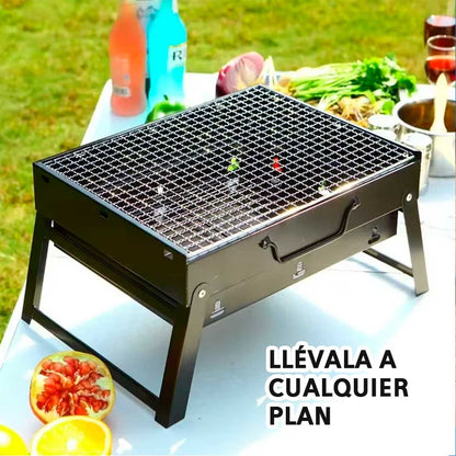 Parrilla BBQ Portátil Plegable - Fácil de Transportar - Lleva el Sabor del Asado a Cualquier Lugar