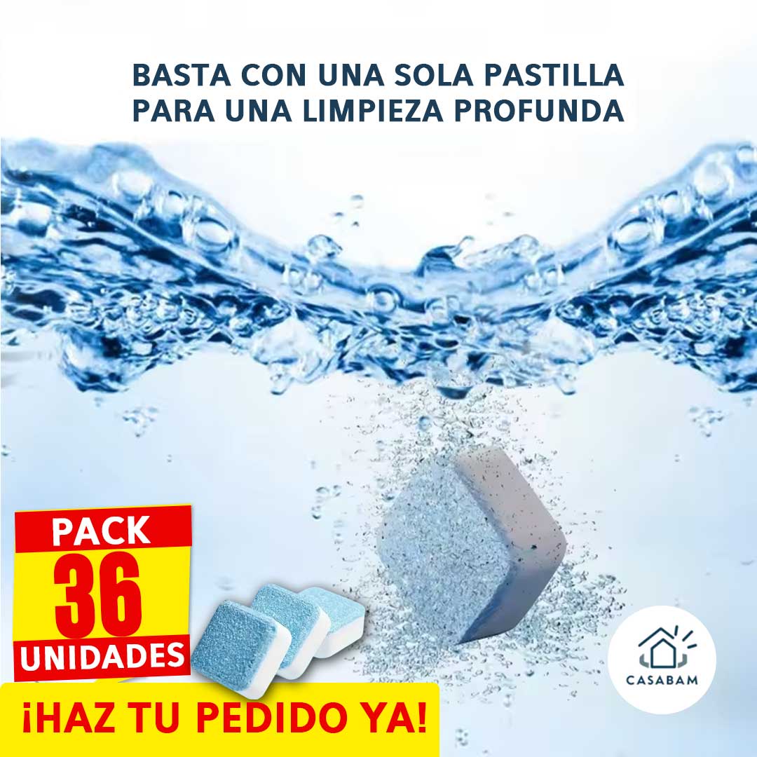 Limpiador Profundo de Lavadoras - Elimina el moho invisible y el mal olor desde el primer lavado.- Pack 36 unidades