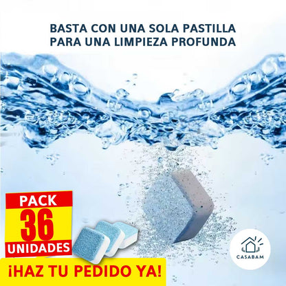 Limpiador Profundo de Lavadoras - Elimina el moho invisible y el mal olor desde el primer lavado.- Pack 36 unidades