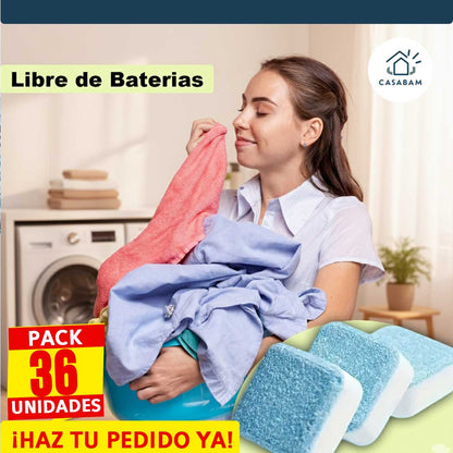 Limpiador Profundo de Lavadoras - Elimina el moho invisible y el mal olor desde el primer lavado.- Pack 36 unidades