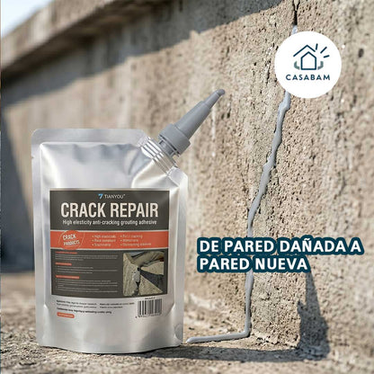 Pegamento para reparar grietas 500g - Restaura y deja la pared como nueva sin necesidad - sin obra ni polvo