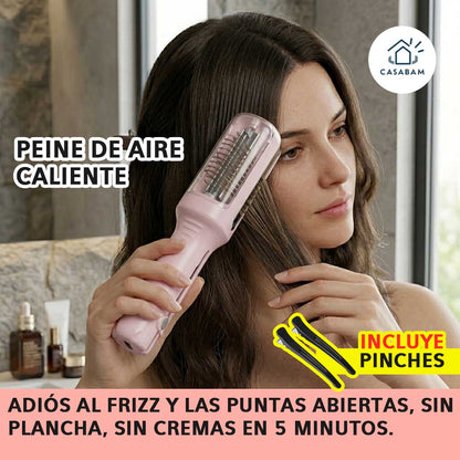 Peine De Aire Caliente - Controla el frizz y elimina las puntas esponjadas sin usar plancha ni productos adicionales