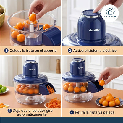 Pelador Eléctrico De Frutas - rápido y seguro – Pela frutas y verduras en segundos sin esfuerzo ni riesgo
