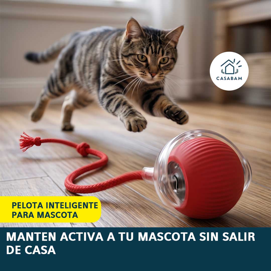 Pelota Inteligente para Mascota -Se mueve sola - Activa el instinto cazador de tu mascota desde el primer minuto de juego
