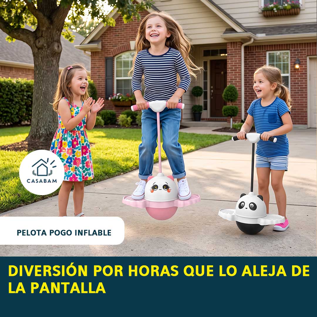 Pelota Pogo Inflable – Salta sin Parar Adentro o Afuera – Diversión Asegurada para los mas pequeños