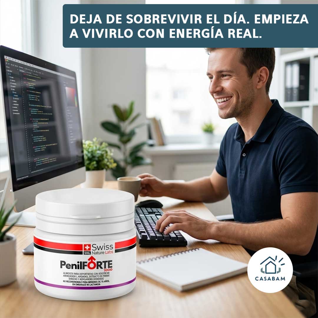 PenilForte Potenciador - Cápsula diaria para recuperar energía y vitalidad masculina — Deja de sobrevivir el día. Empieza a vivirlo con energía real