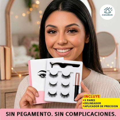 Kit Pestañas Magnéticas InstantLook – Aplicación en un solo paso – Delinea y luce mirada impactante al instante
