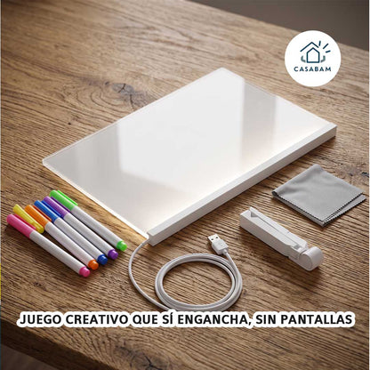 Pizarra Lampara LED Acrílica +7 Colores - Hoy es juego creativo, mañana es la luz de tu pieza