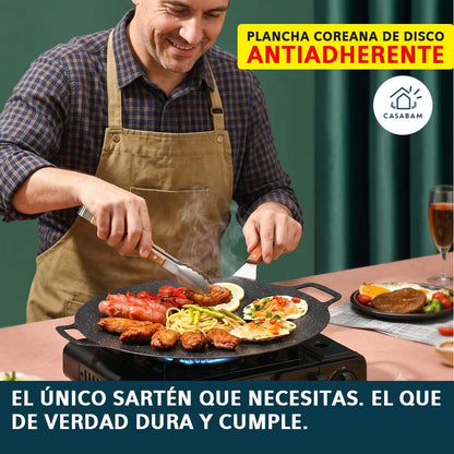 Plancha Coreana de disco - Cocción antiadherente duradera - Olvídate de comprar sartenes cada año