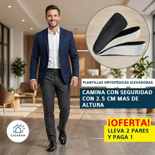 Plantillas Ortopédicas Elevadoras – Incrementan tu altura cómodamente – Aumenta tu estatura de forma discreta desde el primer uso