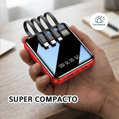 PowerBank 4-en-1 - Carga todo sin cables de más - Nunca más sin batería cuando más lo necesitas.