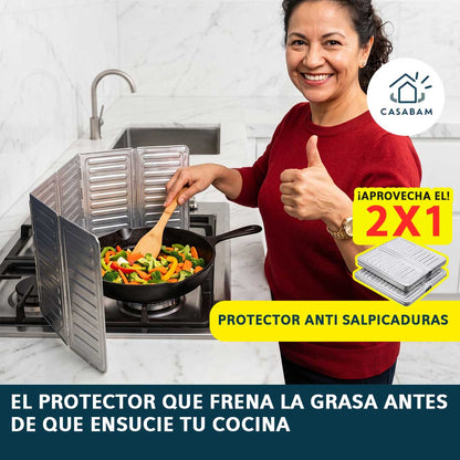 Protector Anti Salpicaduras - Cubre tu sartén al freír - Fríe sin dejar rastro de grasa en tu cocina