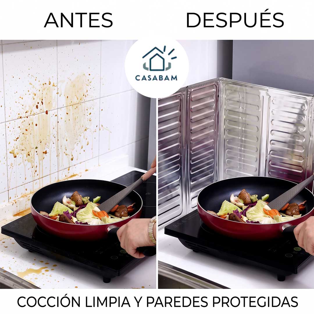 Protector Anti Salpicaduras - Cubre tu sartén al freír - Fríe sin dejar rastro de grasa en tu cocina